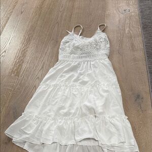 Elegant White Lace Kids Dress